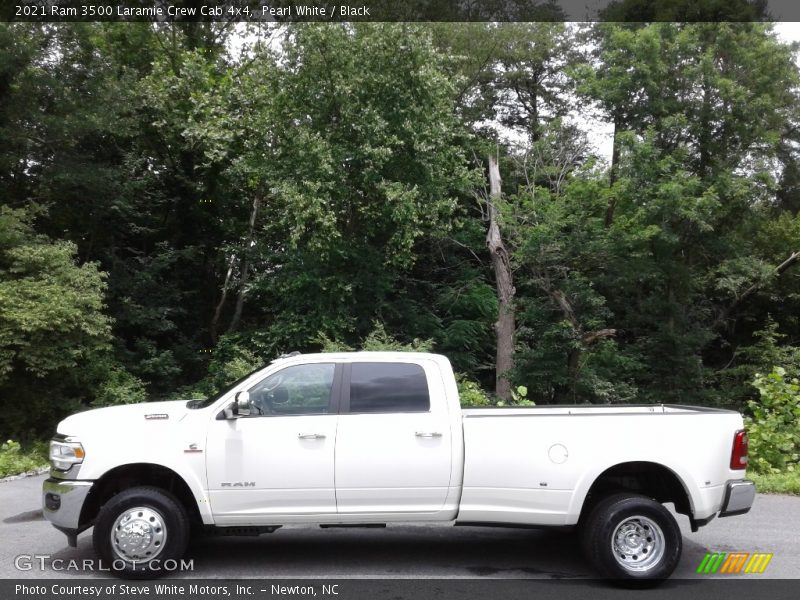 Pearl White / Black 2021 Ram 3500 Laramie Crew Cab 4x4