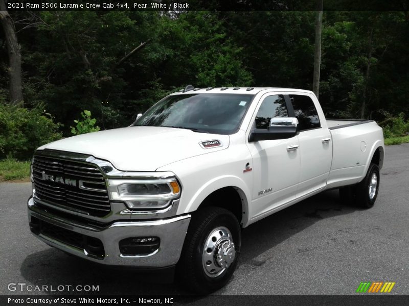 Pearl White / Black 2021 Ram 3500 Laramie Crew Cab 4x4