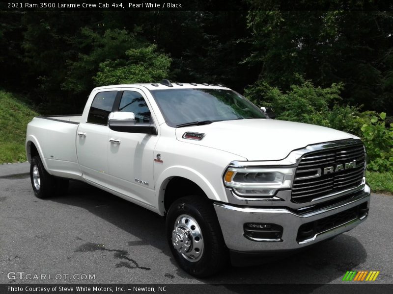 Pearl White / Black 2021 Ram 3500 Laramie Crew Cab 4x4