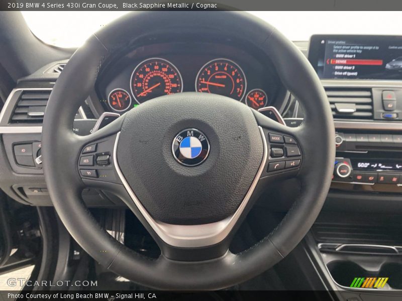 Black Sapphire Metallic / Cognac 2019 BMW 4 Series 430i Gran Coupe