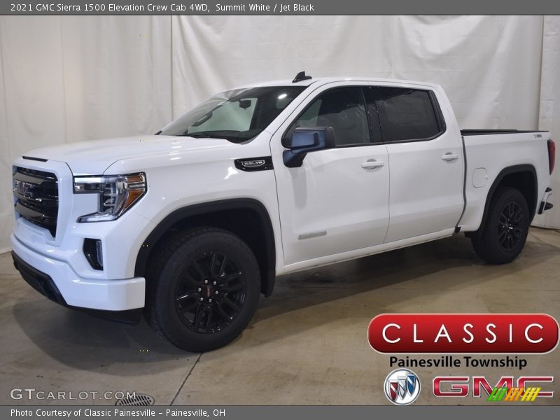 Summit White / Jet Black 2021 GMC Sierra 1500 Elevation Crew Cab 4WD