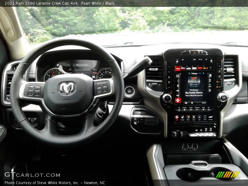 Pearl White / Black 2021 Ram 3500 Laramie Crew Cab 4x4