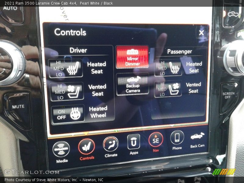 Pearl White / Black 2021 Ram 3500 Laramie Crew Cab 4x4