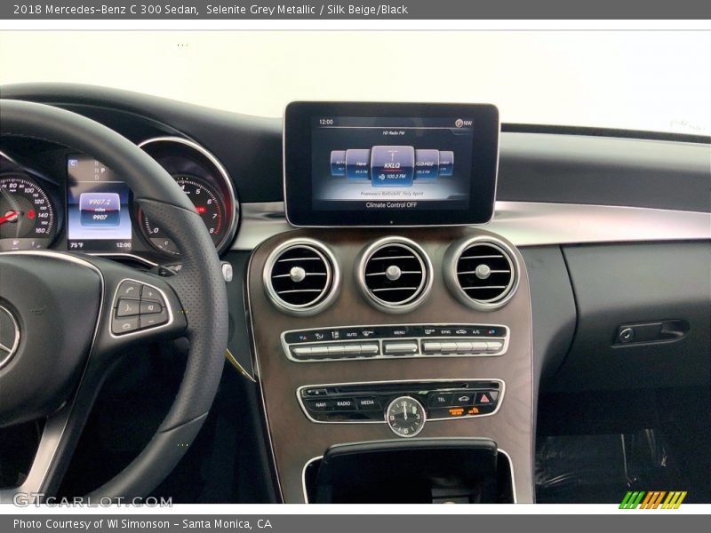 Selenite Grey Metallic / Silk Beige/Black 2018 Mercedes-Benz C 300 Sedan