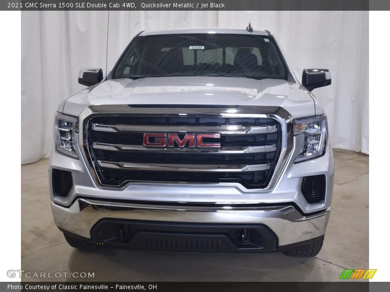 Quicksilver Metallic / Jet Black 2021 GMC Sierra 1500 SLE Double Cab 4WD