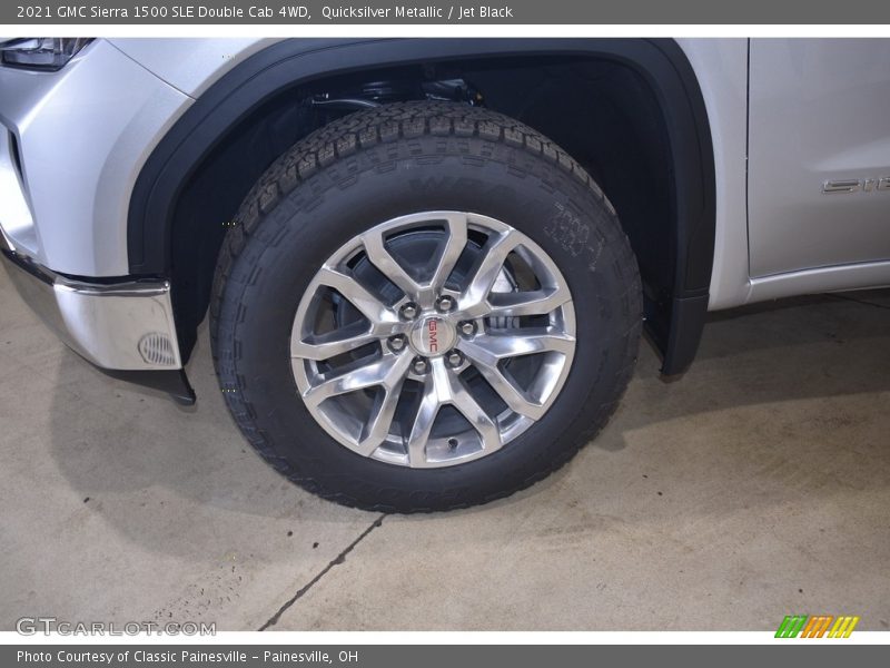 Quicksilver Metallic / Jet Black 2021 GMC Sierra 1500 SLE Double Cab 4WD