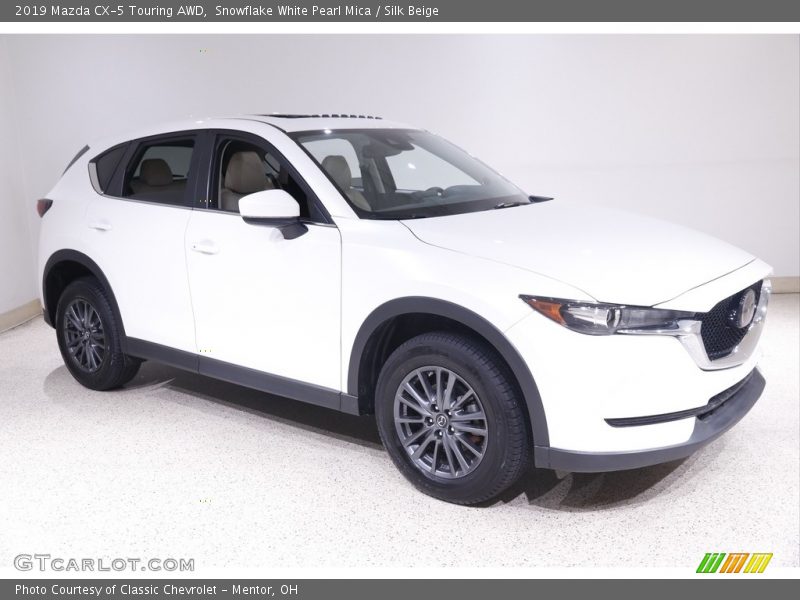 Snowflake White Pearl Mica / Silk Beige 2019 Mazda CX-5 Touring AWD