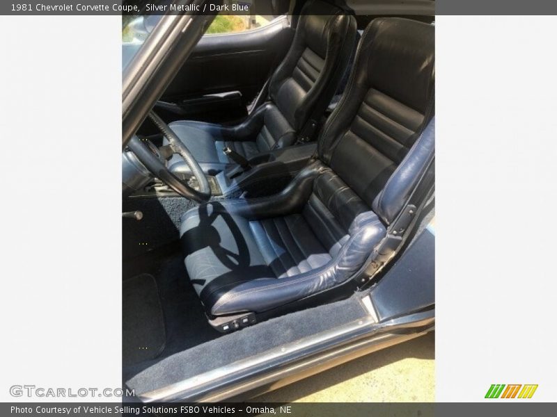 Silver Metallic / Dark Blue 1981 Chevrolet Corvette Coupe