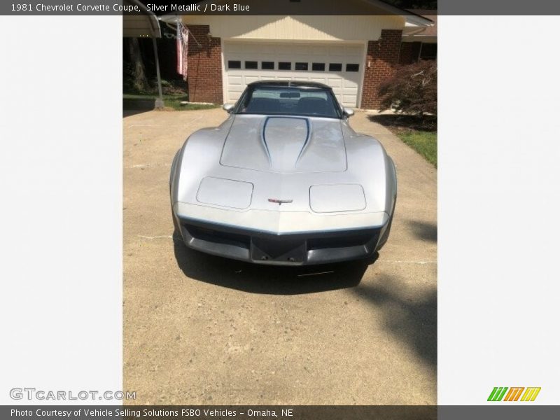 Silver Metallic / Dark Blue 1981 Chevrolet Corvette Coupe