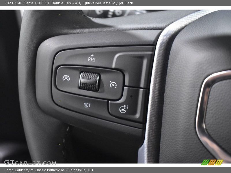 Quicksilver Metallic / Jet Black 2021 GMC Sierra 1500 SLE Double Cab 4WD