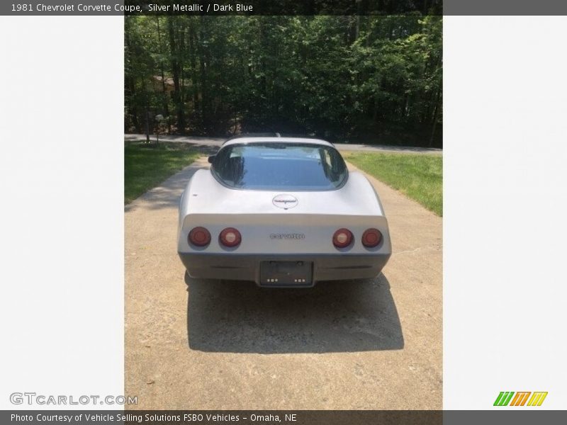 Silver Metallic / Dark Blue 1981 Chevrolet Corvette Coupe