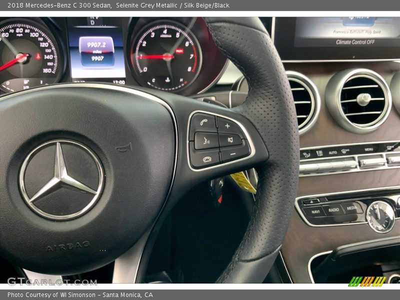 Selenite Grey Metallic / Silk Beige/Black 2018 Mercedes-Benz C 300 Sedan