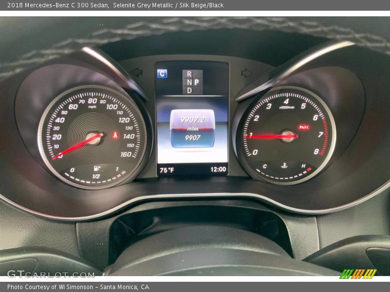 Selenite Grey Metallic / Silk Beige/Black 2018 Mercedes-Benz C 300 Sedan