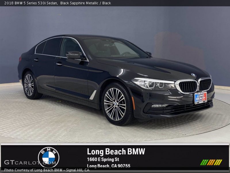Black Sapphire Metallic / Black 2018 BMW 5 Series 530i Sedan