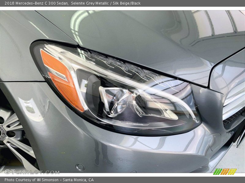 Selenite Grey Metallic / Silk Beige/Black 2018 Mercedes-Benz C 300 Sedan