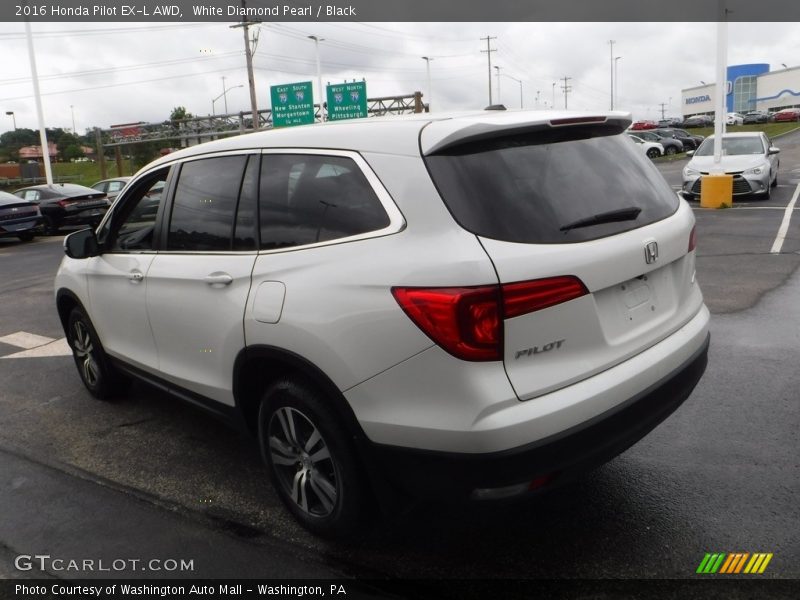 White Diamond Pearl / Black 2016 Honda Pilot EX-L AWD