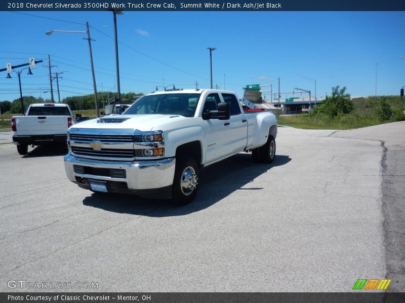 Summit White / Dark Ash/Jet Black 2018 Chevrolet Silverado 3500HD Work Truck Crew Cab