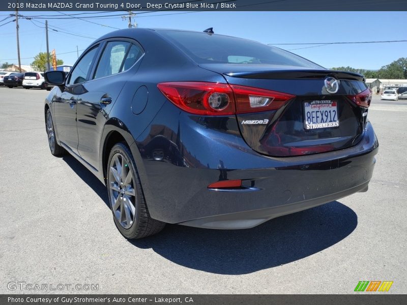 Deep Crystal Blue Mica / Black 2018 Mazda MAZDA3 Grand Touring 4 Door