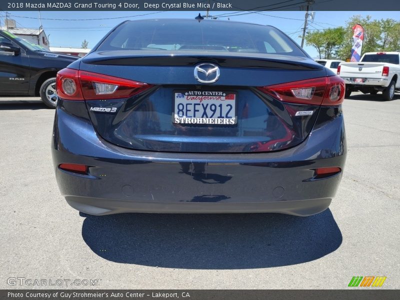 Deep Crystal Blue Mica / Black 2018 Mazda MAZDA3 Grand Touring 4 Door