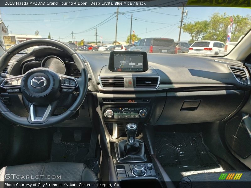 Deep Crystal Blue Mica / Black 2018 Mazda MAZDA3 Grand Touring 4 Door