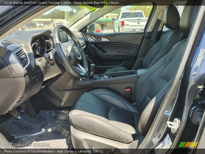 Deep Crystal Blue Mica / Black 2018 Mazda MAZDA3 Grand Touring 4 Door