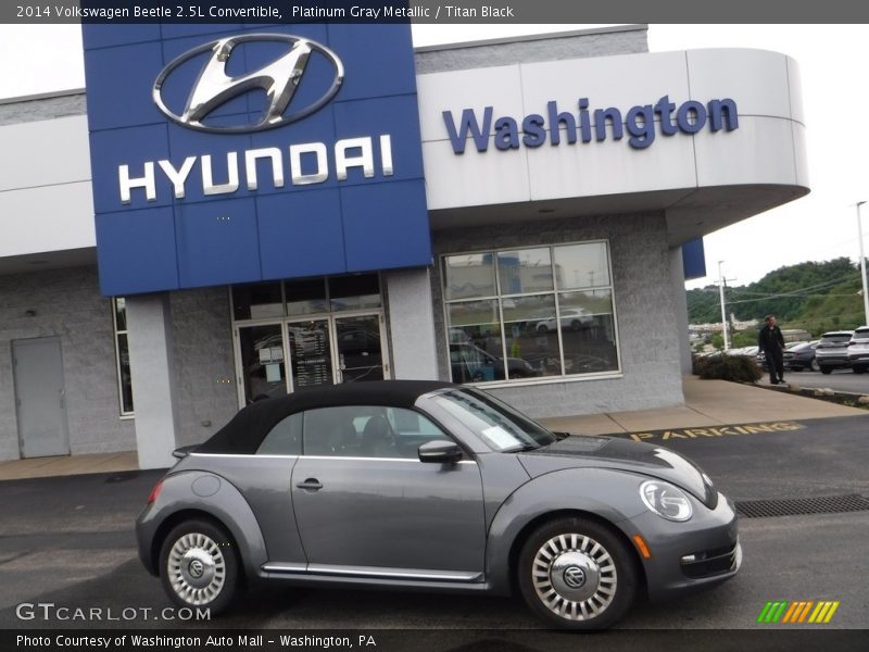 Platinum Gray Metallic / Titan Black 2014 Volkswagen Beetle 2.5L Convertible