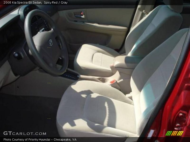 Spicy Red / Gray 2008 Kia Spectra EX Sedan