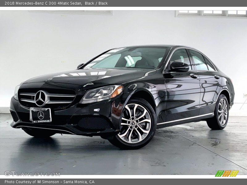 Black / Black 2018 Mercedes-Benz C 300 4Matic Sedan
