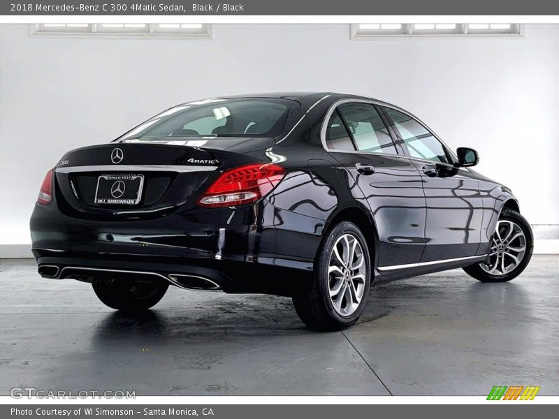 Black / Black 2018 Mercedes-Benz C 300 4Matic Sedan