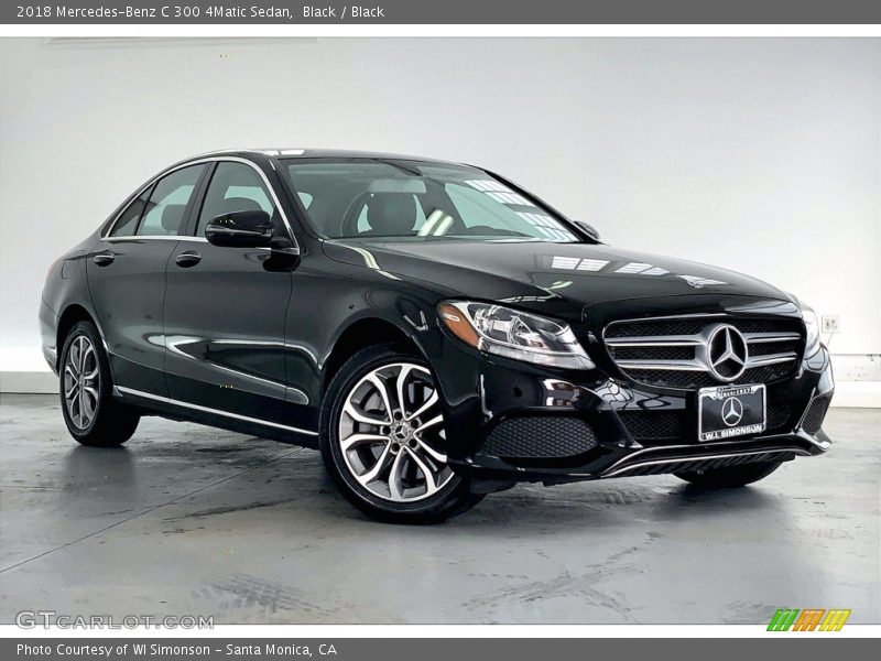 Black / Black 2018 Mercedes-Benz C 300 4Matic Sedan