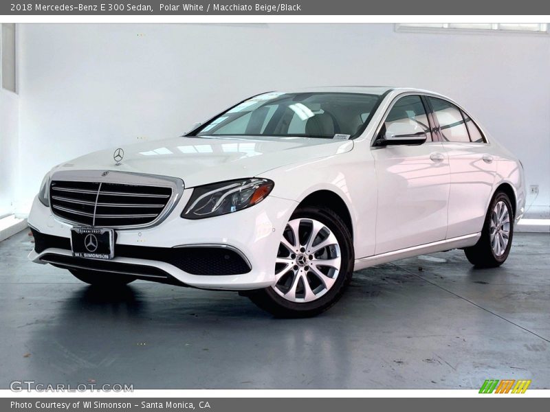 Polar White / Macchiato Beige/Black 2018 Mercedes-Benz E 300 Sedan