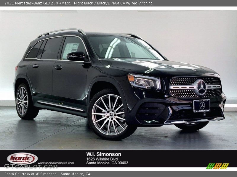 Night Black / Black/DINAMICA w/Red Stitching 2021 Mercedes-Benz GLB 250 4Matic