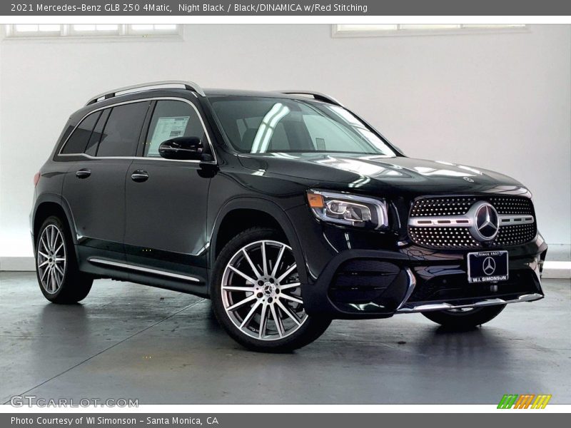 Night Black / Black/DINAMICA w/Red Stitching 2021 Mercedes-Benz GLB 250 4Matic