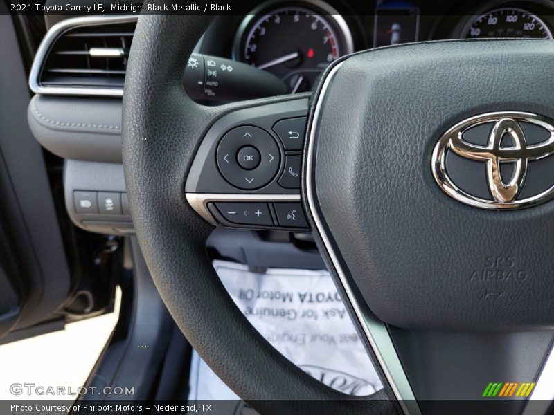 Midnight Black Metallic / Black 2021 Toyota Camry LE