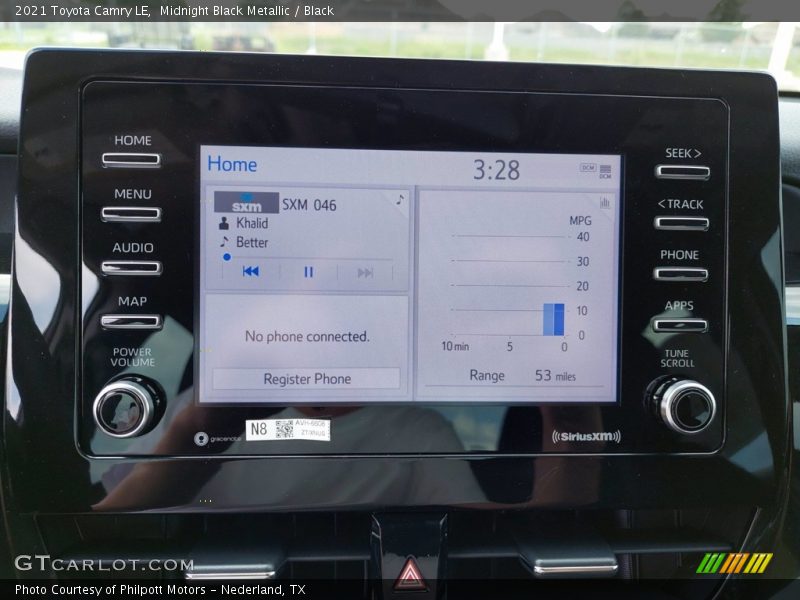 Midnight Black Metallic / Black 2021 Toyota Camry LE