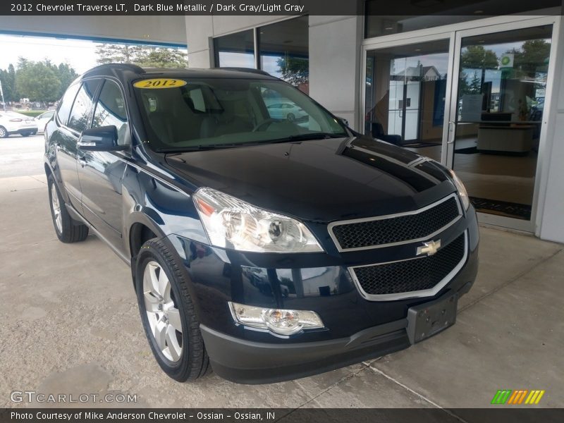 Dark Blue Metallic / Dark Gray/Light Gray 2012 Chevrolet Traverse LT
