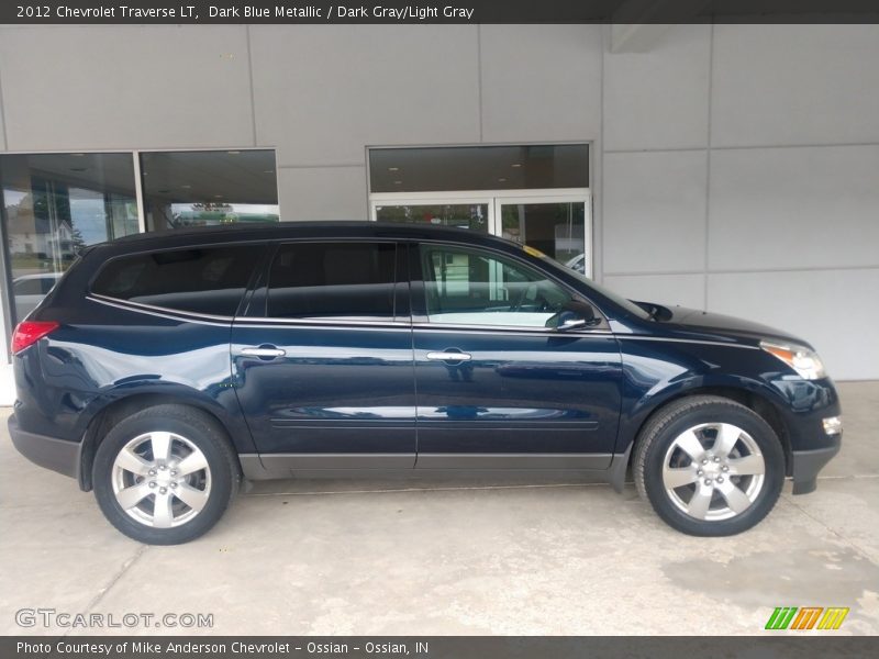 Dark Blue Metallic / Dark Gray/Light Gray 2012 Chevrolet Traverse LT