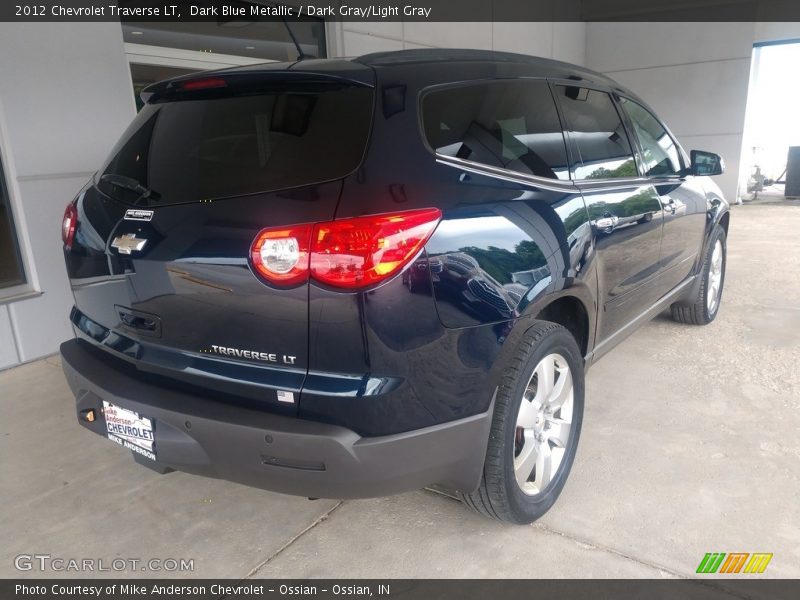 Dark Blue Metallic / Dark Gray/Light Gray 2012 Chevrolet Traverse LT
