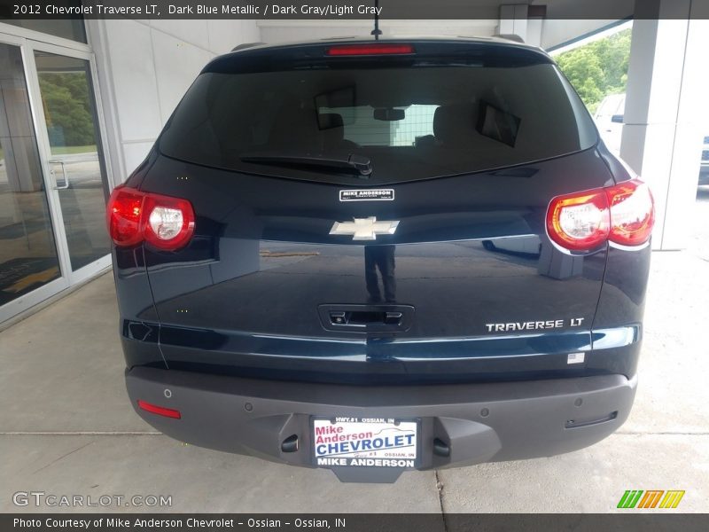 Dark Blue Metallic / Dark Gray/Light Gray 2012 Chevrolet Traverse LT