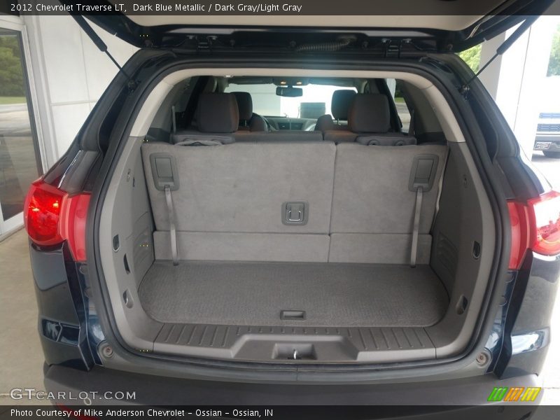 Dark Blue Metallic / Dark Gray/Light Gray 2012 Chevrolet Traverse LT