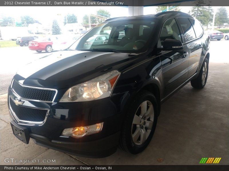 Dark Blue Metallic / Dark Gray/Light Gray 2012 Chevrolet Traverse LT