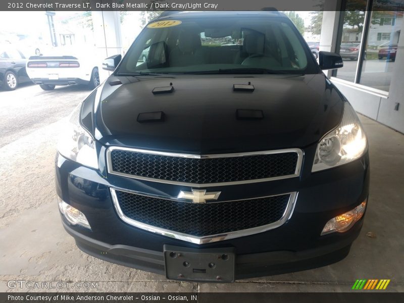 Dark Blue Metallic / Dark Gray/Light Gray 2012 Chevrolet Traverse LT