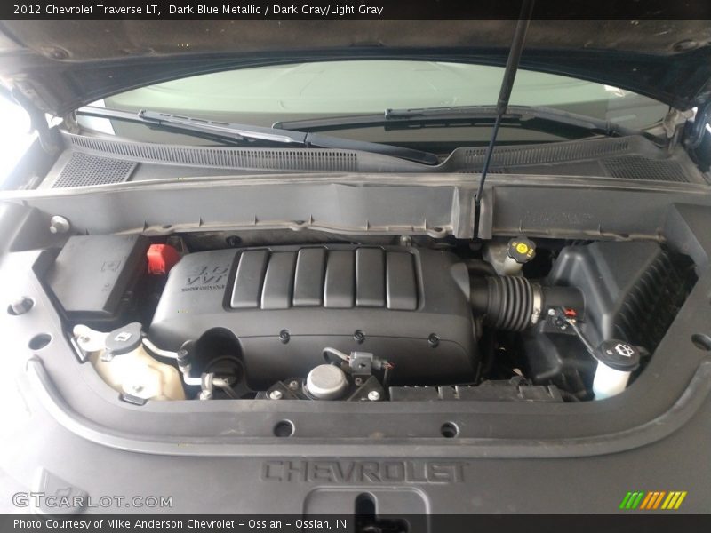 Dark Blue Metallic / Dark Gray/Light Gray 2012 Chevrolet Traverse LT