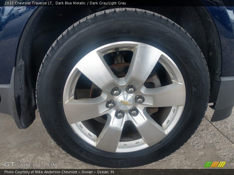 Dark Blue Metallic / Dark Gray/Light Gray 2012 Chevrolet Traverse LT