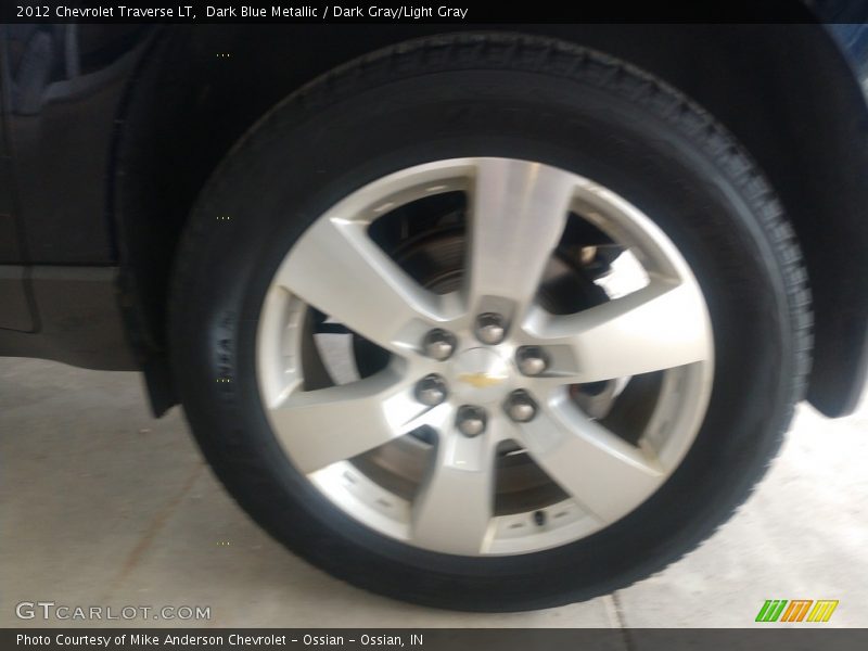 Dark Blue Metallic / Dark Gray/Light Gray 2012 Chevrolet Traverse LT