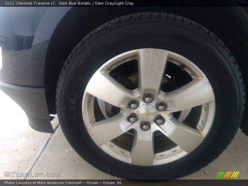 Dark Blue Metallic / Dark Gray/Light Gray 2012 Chevrolet Traverse LT
