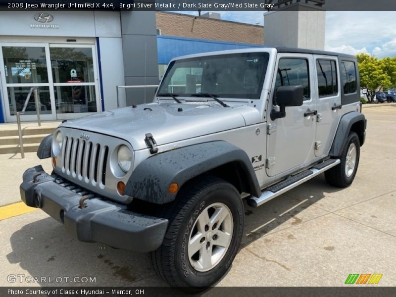 Bright Silver Metallic / Dark Slate Gray/Med Slate Gray 2008 Jeep Wrangler Unlimited X 4x4