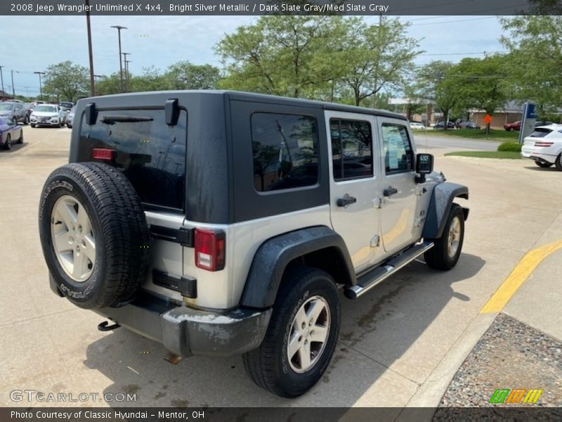 Bright Silver Metallic / Dark Slate Gray/Med Slate Gray 2008 Jeep Wrangler Unlimited X 4x4