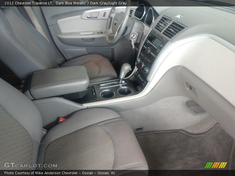 Dark Blue Metallic / Dark Gray/Light Gray 2012 Chevrolet Traverse LT
