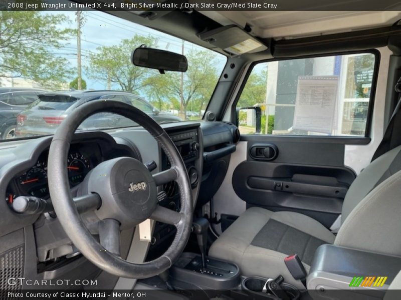 Bright Silver Metallic / Dark Slate Gray/Med Slate Gray 2008 Jeep Wrangler Unlimited X 4x4